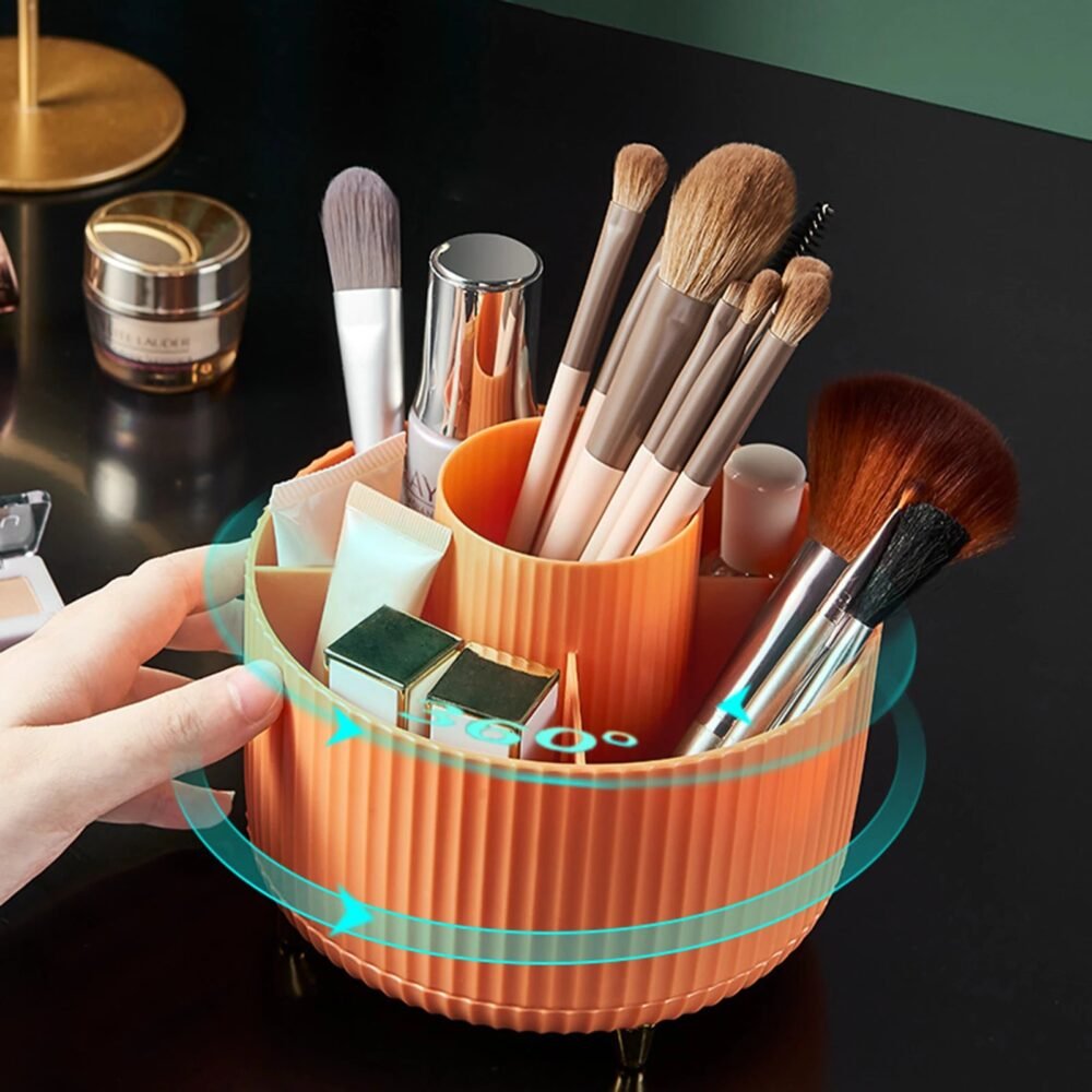 360° Rotating Makeup Brush Organizer - Image 7