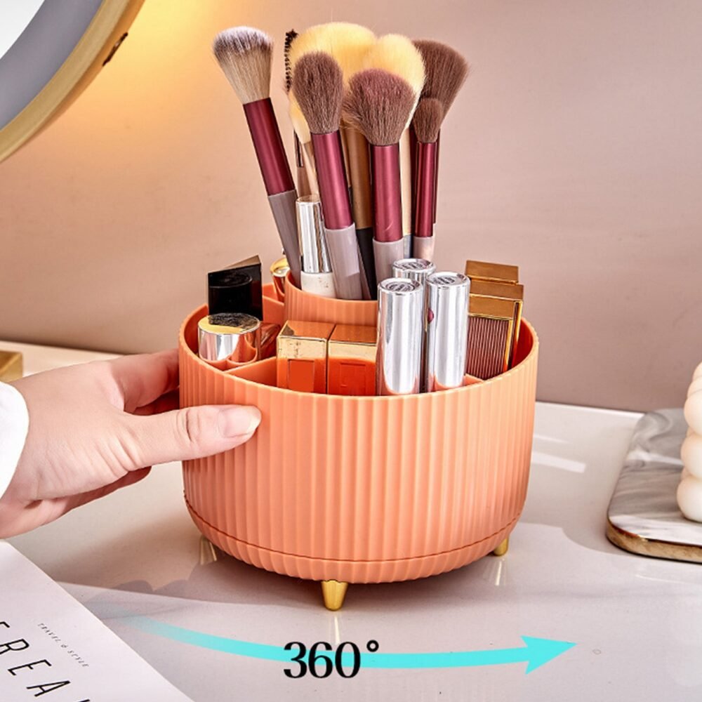 360° Rotating Makeup Brush Organizer - Image 12