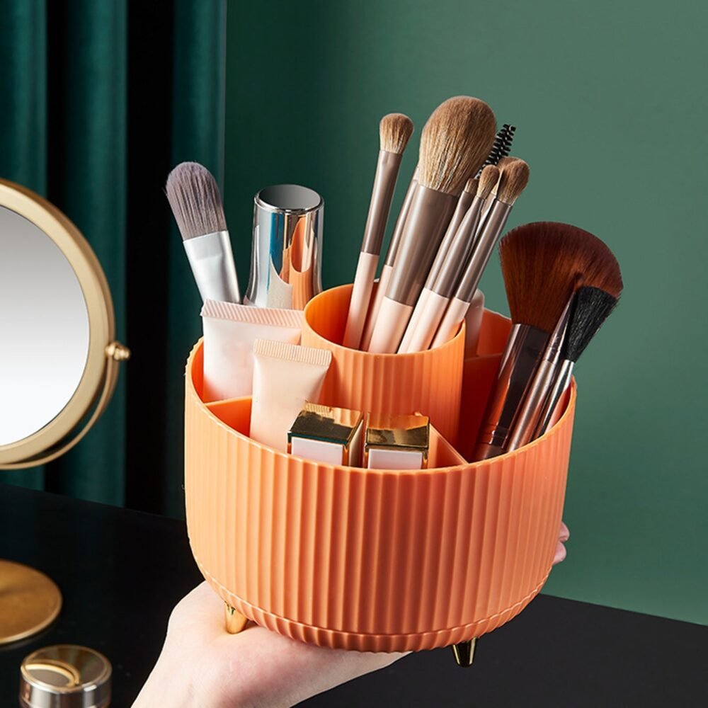 360° Rotating Makeup Brush Organizer - Image 5